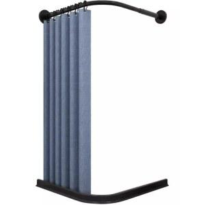 펀칭 없는 샤워 화장실 욕실 샤워커튼 핸즈프리 커튼봉 방수 북유럽 패브릭