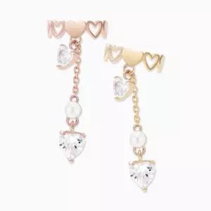 낱개판매 폴링 하트 이어커프 nmx9+4tBK