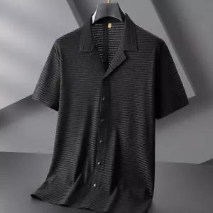 남성 넥 반팔 셔츠 빅사이즈 트렌디 상의 사계절 캐주얼 쿨링 A14Z2R 모씨모씨2