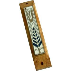 YOURHOLYLANDSTORE 올리브 우드 메주자 스크롤 이스라엘 셰마