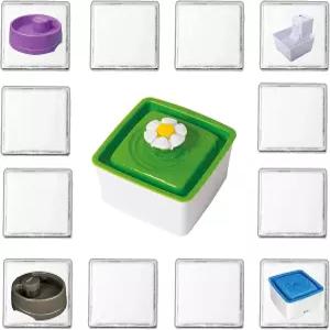 고양이 미니 꽃 분수 44005 96411 제우스 아쿠아 큐브 폭포 펫세이프 현재 반려동물 2.65 x 인치 12팩과