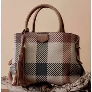 매장정품 DAKS 닥스 [쇼핑백동봉][GREAT HOUSE CHECK PVC] 브라운 빅하우스체크 토트백 DCBA1F682 1167335