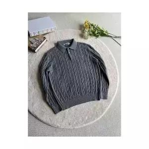 남친 니트 가을 빈티지 트위드 터틀넥 스웨터 헨리넥 칼라넥 KS3