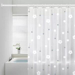 샤워커튼 투명 반투명 봉70 커튼120x200 샤워커텐 방수 칸막이 봉세트 120