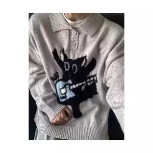 남성용 칼라넥 가을 울 터틀넥 니트 커플 KS3