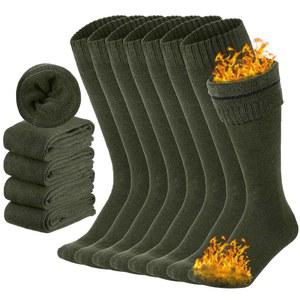 트위스터오버 8켤레 남성 울 군용 부츠 양말 열 헌터 발찌 두꺼운 추운 날씨 전투 전술 하이킹 사냥용