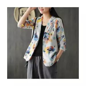 여성 자켓 모시 디자인 빈티지 루즈핏 OP1