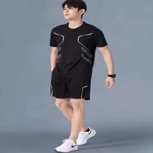 남성 헬스 배드민턴 운동복 반팔 반바지 트레이닝세트 AYZ6+7NYy