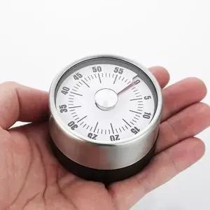 키친엘라 자석부착형 아날로그 쿠킹타이머 스터디알람 실버