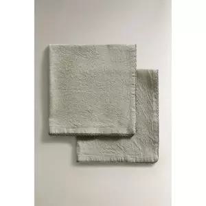 ZARA 단색 염색 원사 냅킨 세트(2개입) - 블루