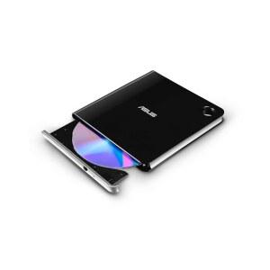 ASUS SBW-06D5H-U BDXL 외장 울트라 슬림 블루레이 및 MDisc 버너 USB 3.1 USB-C 2 케이블 블랙