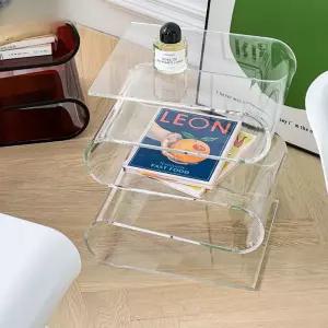 책장 선반 아크릴 북유럽 스탠드 진열장 잡지 장식