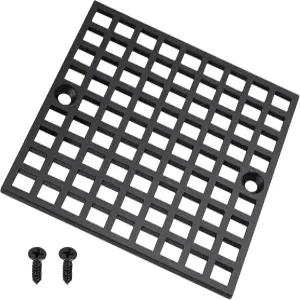 4 매트 블랙 샤워 배수 커버 304 스테인리스 스틸 사각 바닥 교체 욕실 싱크대용 체 및 헤어 캐처