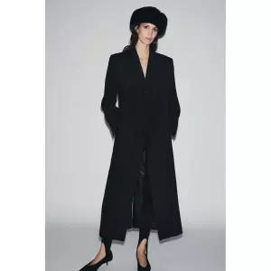 ZARA 페이크 퍼 리버시블 비니 - 블랙