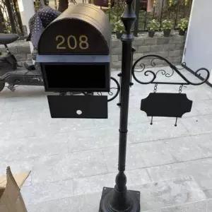 검은색 유럽풍 펜션 유럽 실외 마더가든 빈티지 블랙 우편함