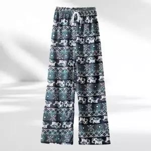 [라메리에] 여성 휴가 냉감 쿨팬츠 태국 코끼리 와이드 바지용