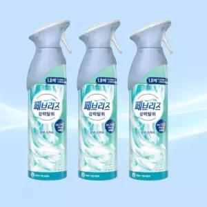 페브리즈 실내 차량 공기 탈취제 에어 강력 탈취 린넨 스카이 165g x 3개