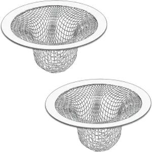 시터리 2PCS 욕조 배수구 헤어캐처 - 2.75인치 샤워 배수망 메쉬 스트레이너 스테인리스 배수 커버 욕실