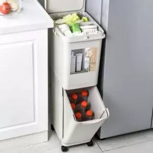 휴지통 분리수거함 쓰레기통 원터치 다용도 재활 35L