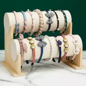 액세서리 걸이 그레이 2단 머리띠거치대 진열대 디스플레이