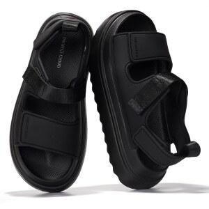 년 여성용 프로젝트 클라우드 플랫폼 샌들 메모리 폼 깔창 경량 및 미끄럼 방지 여성 스타 시하고 해변에서 사용 있는 방수 신발(골디)