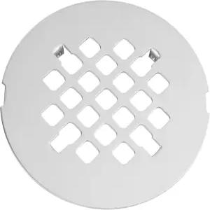 아티웰 4-1/4인치 OD 스냅인 샤워 배수 커버 원형 체 그리드 교체 오래 지속되도록 설계됨(크롬 도금)