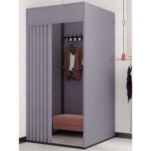 간이 탈의실 옷가게 매장 벽걸이 조립식 텐트 사각 가림막 가림 사각프레임 원형 부스