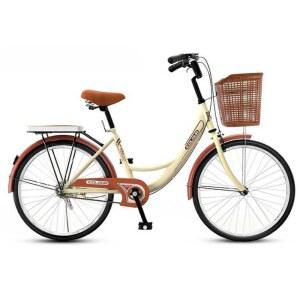 바구니 자전거 클래식 스타일 여성용 마실용 경량 가벼운 속 24인치
