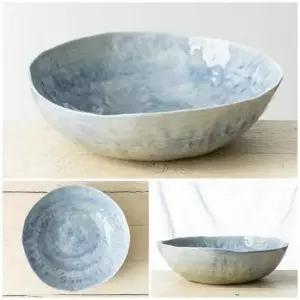 반찬 이천도자기 수묵 높은 샐러드볼 도자기 식기 2호 26cm