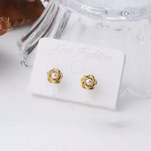 플라워귀걸이 실리콘귀걸이 진주로즈 2종