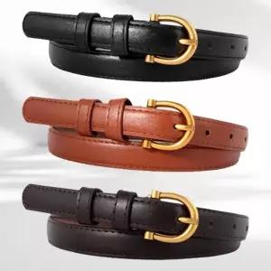 [라메리에] 30대 모던 슬림 골드 캐주얼 정장 데일리 벨트 혁대