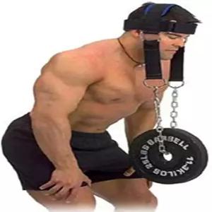 조절 가능한 긴 강철 체인과 스트랩으로 근력을 향상시키는 피트니스 넥 헤드 하네스 트레이닝 웨이트 팅