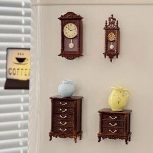 미니어처 인형 괘종시계 피규어 ZH1 투명 파티 귀여운 알람 단풍나무