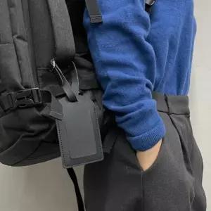 커버형 블랙 골프백 캐리어 네임택