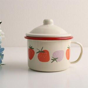 법랑컵 딸기 빈티지머그컵 법랑머그컵 550ml 법랑머그