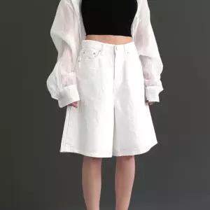 [신상오픈런]여성 와이드핏 로우라이즈 5부 백바지 논스판 반바지 (35835864)