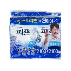 [생활] 섬유유연제 2.1L 2P 리필 블루비앙카 살균 냄새제거