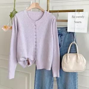 [신상오픈런]꽈배기가디건 슬림 긴팔 봄데일리룩 하늘색 크림 단추 (30553137)