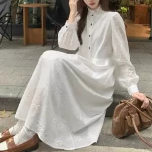 [신상오픈런]프릴원피스 공주풍 아메카지 키치 꽃자수 긴팔블라우스 (30486589)