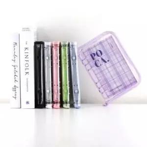 [문구/오피스] 6공 투명 파스텔 컬러 A6 지퍼 링 바인더 다이어리