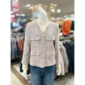 [하프클럽/]소고 세이브존01 진주 버튼 브이넥 재킷 AJ1GA14_1