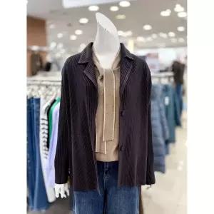 [하프클럽/]소고 세이브존01 카라넥 플리츠 재킷 TH3GA11_DGR