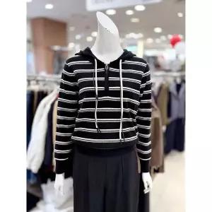 [하프클럽/]소고 세이브존01 스트라이프 후드 니트 티셔츠 AL3TA07