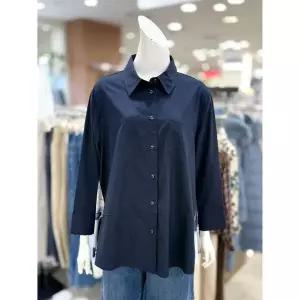 [하프클럽/]소고 세이브존01 사이드 프린트 A라인 블라우스 AI3BB01_NA