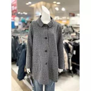 [하프클럽/]소고 세이브존01 체크 패턴 루즈핏 핸드메이드 코트 TJ4HA12(1)