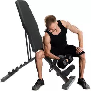 LSKSNG 웨이트 벤치 프레스 덤벨 운동을 위한 조절 가능한 운동 전신 600LBS 접이식 근력 홈 헬스장을