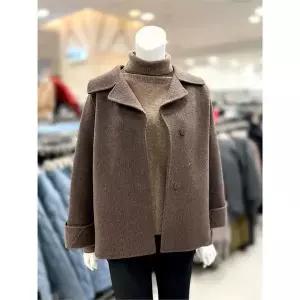 [하프클럽/]소고 세이브존01 루즈핏 카라넥 핸드메이드 울 코트 TI4HA03(1)