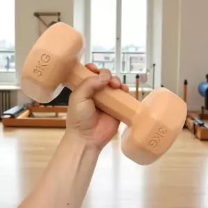 바디필 2개세트(3kg) (오렌지) 아령 컬러 덤벨 육각