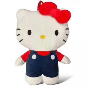 Hello Kitty 여아용 레드 플러시 백팩 아동용 - 33cm(13인치) 헬로 키티 백, 조절 가능한 스트랩 미니 백팩