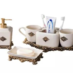 엔틱 각티슈 케이스 럭셔리 티슈커버 도자기 사각 보관함